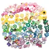 Serie Colorida de 100 Tipos de Hebillas para Zapatos de Goma Suave de PVC, Accesorios para Zapatos, Accesorios Decorativos de Dibujos Animados para Manualidades, Pegatinas para Fundas de Teléfono