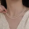 NK-188 colar de pérolas de grão muito pequeno curto moda Joker luxo leve personalidade nicho fábrica atacado joias