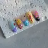 Pegatinas de Arte para Uñas de Flores de Verano Celebridad de Internet Juvenil Dopamina Gelatina Tridimensional Coloridas Plumeria Pegatinas para Uñas Venta al por Mayor