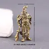 Colgante Llavero de Latón Antiguo Guan Gong, Colgante Personaje Guan Yu, Pequeños Adornos de Latón al por Mayor