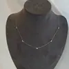Collar de moda simple S925 de plata de ley, cadena para la clavícula mini en capas de nicho europea y americana, de alta gama, a la moda en Ins