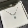 Collar Colgante de Plata con Forma de Gota de Agua Lágrimas de Sirena de Plata de Ley S925 para Mujer, Mejor Regalo de Cumpleaños para Amiga, Joyería del Festival Qixi