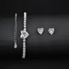 Amor Transfronteiriço Conjunto de Duas Peças de Zircônia Sintética Brincos Pulseira Doce Fresco e4877-s8262