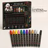 Conjunto de Canetas para Nail Art de Pet com 12 Cores Gato Cachorro Patinha Caneta Graffiti para Unhas de Pet Caneta Decorativa para Festival de Higiene de Pets