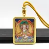 Suministro Directo de Wutai Mountain Thangka de Doble Cara Pintado a Mano con Oro Ocho Santos Patronos Pasado y Presente Dios Amarillo de la Riqueza Collar Thangka