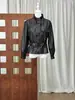2026 Diseño de Nicho Producto Nuevo de Principios de Otoño Estilo de Diseño Casual Retro Moda Chaqueta Entallada de Cuello Alto Abrigo de Cuero