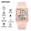El Reloj Casual Estudiante Más Vendido de Sanda, Reloj Electrónico Cuadrado Deportivo Resistente al Agua, Reloj Despertador, Temporizador Luminoso, Reloj Multifunción