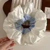 Anillo para el Pelo de Color Azul Rayado con Satén Crema Estilo Ballet Oversize Cuerda para el Pelo Bolas Combinable para Mujer Flor para el Pelo Dulces Accesorios para el Cabello