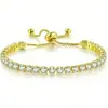 Joia de Luxo Leve Transfronteiriça Pulseira Tennis Zircônia Design Pequeno Super Brilhante Sensação de Alto Padrão Presente para Namorada Contas Atacado