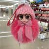 Venta al por mayor Colgante de Bola de Piel de Zorro Real Muñeca Accesorios para Bolsa Llavero de Piel de Felpa Estilo Coreano Moderno