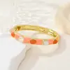 Nuevo Estilo Chino de Gama Alta Nicho Circonita Esmalte Ojo de Gato Lujo Ligero Pulsera Abierta Joyería para Viajes Transfronterizos