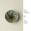 Ruyin Guisong Flor Espiral Simples Chinesa Caneca Qiankun Cerâmica Pura Feita à Mão Xícara de Chá Alto Acabamento Criativo Conjunto de Chá Xícara de Chá