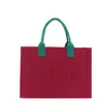 Sacola de Compras Nova Atacado Logo Imprimível Out Grande Capacidade Bolsa Tote Cor Contrastante Letra Feltro Portátil Bolsa de Presente
