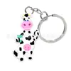 Accesorios de Llavero de Panda de Dibujos Animados Más Vendidos Transfronterizos en Stock, Llavero Colgante de Goma Blanda de PVC para Mochila Lindo