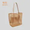 Bolsa de Praia Dobrável Nova Transfronteiriça Bolsa de Mão de Rede Bolsa de Ombro Feminina Bolsa de Compras Bolsa de Viagem de Verão para Exterior