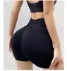 Pantalones Cortos Deportivos de Yoga al por Mayor Transfronterizos de Cintura Alta Control de Abdomen Elásticos Ajustados Realzan Glúteos Melocotón Sin Costuras de Secado Rápido Pantalones de Fitness para Mujer