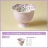 Taza Maestra de Cerámica Pintada a Mano con Camelia y Glicinia para Uso Personal, Taza de Té de Pie Alto, Recipiente para Té, Juego de Té Kung Fu
