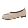 Zapatos Planos Cómodos de Boca Baja de una Sola Pieza para Mujer, Nuevo Modelo de Verano 2026, Zapatos Mary Jane de Cuero para Maternidad, Zapatos de Abuela, Mocasines