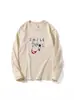 Novedad de Primavera y Otoño Estilo Divertido Simple Dibujos Animados Cachorro Camisetas de Manga Larga para Mujer Ropa Exterior Informal Suelta y Versátil