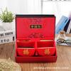 Tigela de Cerâmica com Esmalte Vermelho e Conjunto de Hashis Vermelho Chinês Tigela para Presente de Inauguração Presente Empresarial Presente para Vendas de Eventos Personalização