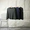 Camiseta base de manga larga para hombre, de malla tipo panal, corte 3D, elástica, transpirable, de secado rápido, suelta, deportiva 13461