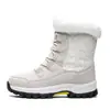 Zapatos de invierno de talla grande de caña alta con relleno de algodón suela gruesa botas de nieve para mujer forrados de forro polar cálidos engrosados zapatos de mujer botines casuales