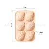 Molde para Pastel de Silicona de Grado Alimenticio Resistente a Altas Temperaturas para Microondas, Horno, Cocina Casera, Huevo de Conejo de Pascua Transfronterizo Nuevo