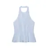 Comércio Exterior Atacado Transfronteiriço 2026 Moda Europeia e Americana Design Slim-Fit Estilo Saia Curta Costas Abertas Gola Halter Top