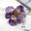Flor de Iris Simulada Cabeza de Flor de Alicia Headdress DIY Pasador Accesorios de Flor Prop para Ramo de Boda Decoración de Pared de Flores