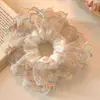 Scrunchie de Renda Colorida Estilo Coreano para Mulheres, Elástico Grande de Coque de Cabelo de Alta Qualidade, Lindo Acessório de Cabelo Versátil