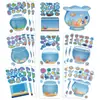 8 Colajes de Acuario de Sueño de Dibujos Animados DIY Elementos Pequeños Decoración Manual para Niños Guka Handbook Funda de Teléfono Móvil Cuaderno