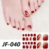 Pegatinas para Uñas de los Pies Estilo Nuevo Transfronterizas Pegatinas para Uñas con Lámina Dorada Impresas en 3D Impermeables de Larga Duración Cobertura Completa Venta al por Mayor Estilo Ins