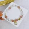 Cristal de Fresa para el Cabello Cristal para el Cabello Pulsera de Mariquita Pequeña Pulsera de Cristal Amarillo de la Suerte para el Cabello Pulsera de Regalo para Mujer Regalo de Cumpleaños para Novia