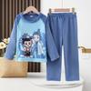 Pijama de Lã Flanela Outono e Inverno para Crianças, Meninas e Crianças Maiores de 10 Anos, Roupa de Casa Quente de Lã Coral Atacado