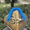 Em estoque frete grátis chaveiro de corda de mola de plástico cordão de segurança chaveiro de mola colorido pingente retrátil anti-perda
