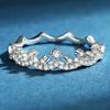 Anillo de Encaje Completo de Diamante de Plata S925 Transfronterizo para Mujer, Delgado y Elegante, Apilable, Moda, Anillo de Moissanita