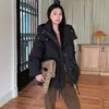 Estilo Coreano 2026 Inverno Novo Casaco de Penas Pinghu Feminino Casual Espessado Cintura Marcada Com Capuz Quente High-end