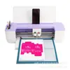 Plotter de Corte de Escritorio, Letreros de Calcomanía de Barro Diatomeo Autoadhesivos, Plotter de Corte Morado Pequeño con Posicionamiento y Seguimiento de Bordes Totalmente Automático para Exportación