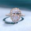 Joias Mu Jing 2022 Novo Anel de Prata S925 Pera 6*9 Gota d'Água Feminino Europeu e Americano Anel de Diamante Anel de Casamento