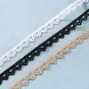 Renda com borda ondulada vazada em formato de leque de seda de leite de 1,2 cm para roupas, lingerie, barras de saia, acessórios DIY para têxteis domésticos