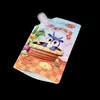 Bolsa para Envasado de Líquido de Baño 350ml Plegable Agua Potable A Prueba de Luz Bebida Bolsa Autosoportante con Boquilla Papel de Aluminio Bolsa para Líquido de Enjuague