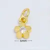 Ventas Directas de Fábrica, Al por Mayor en Stock, Collar Colgante Microincrustado de Cobre, Flor de Trébol de Cuatro Hojas Accesorios de Colgante Individual para Joyería DIY