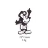 Colgante de Mickey Mouse Pintado en Spray Tocando el Violín Accesorios de Joyería DIY de Aleación de Zinc Collar Pendientes