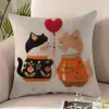 Funda de Almohada Bordada Imitación Temu Transfronteriza Funda de Almohada Impresa 2D Funda para Cojín de Sofá del Hogar Funda de Almohada para el Día de San Valentín Sin Relleno