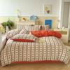 Juego de Cama Jacquard de Hilo Doble Personalizado Transfronterizo de Cuatro Piezas, Algodón Xiaozhu de Tres Piezas, Ropa de Cama Fresca con Estampado Floral para Dormitorio de Estudiantes
