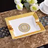 Comercio electrónico transfronterizo al por mayor cenicero para cigarros de estilo europeo de lujo ligero cenicero grande personalizado creativo para el hogar sala de estar hotel