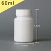 Spot Atacado 50ml 100ml Garrafa Plástica Branca Pequena Garrafa de Remédio Sub-Garrafa Pe Leve-à-Prova Garrafa Sólida