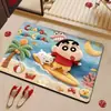 Tapete de Chão para Banheiro Desenho Shin-Chan 3D Tridimensional Antiderrapante Tapete de Chão de Lama Diatomácea Entrada de Banheiro Tapete de Pé Absorvente de Água