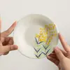Bandeja de Chá de Cerâmica Osmanthus Pintada à Mão para Conjunto de Chá Gongfu, Suporte para Bule, Plataforma de Infusão Seca, Cor Sob Esmalte, Bandeja de Chá para Cerimônia de Chá Doméstica