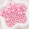 Cuentas de Ábaco Acrílicas de Agujero Grande de 16X10 mm para Niños DIY Manualidades con Cuentas Cuentas Planas Accesorios para Colgante de Teléfono Cuentas Sueltas